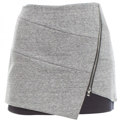 Pre-owned Intermix Mini Skirt In Grey