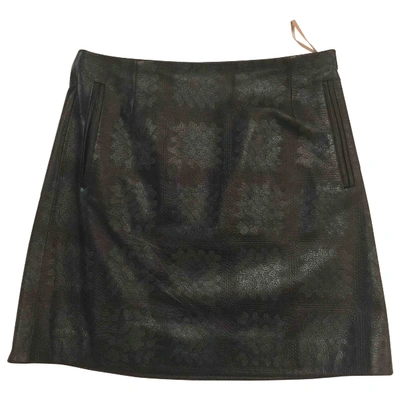 Pre-owned Christopher Kane Leather Mini Skirt In Multicolour