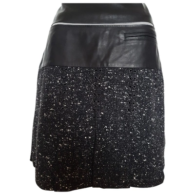 Pre-owned Paco Rabanne Wool Mini Skirt In Black