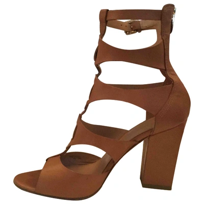 Pre-owned Sigerson Morrison Leather Sandals In Camel