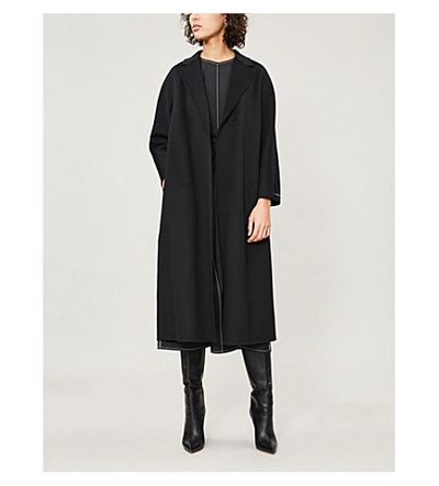 's Max Mara Esturia Wool Coat In Black