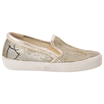 Pre-owned Philippe Model Leather Flats In Gold