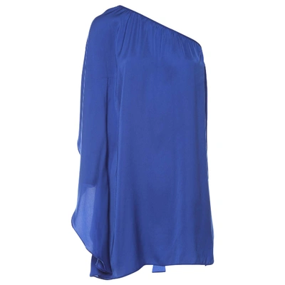 Pre-owned American Retro Blue Polyester Top