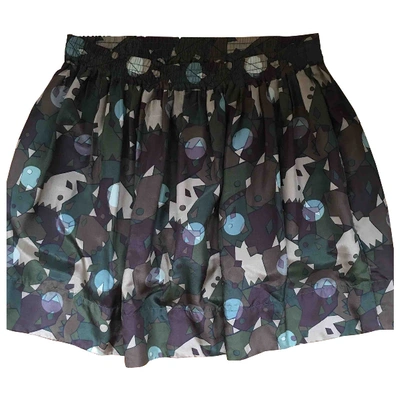 Pre-owned Marc By Marc Jacobs Silk Mini Skirt In Khaki