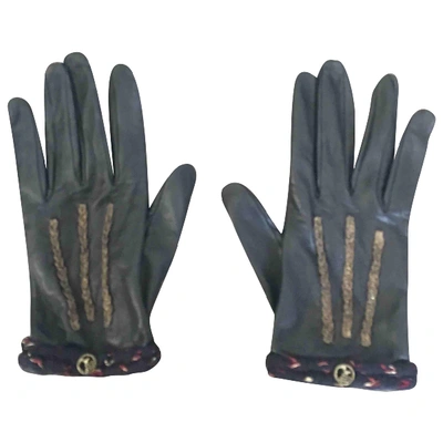 Pre-owned Chanel Black Leather Gloves