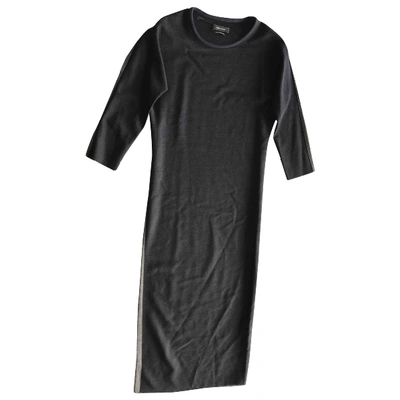 Pre-owned Isabel Marant Wool Maxi Dress In Navy