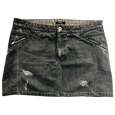 Pre-owned Costume National Mini Skirt In Anthracite