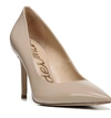 Sam Edelman Women's Hazel Pointed Toe Patent Leather High-heel Pumps In Nude Linen Patent Leather