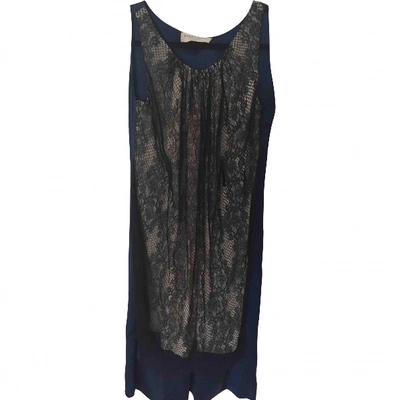 Pre-owned Valentino Silk Mid-length Dress In Blue