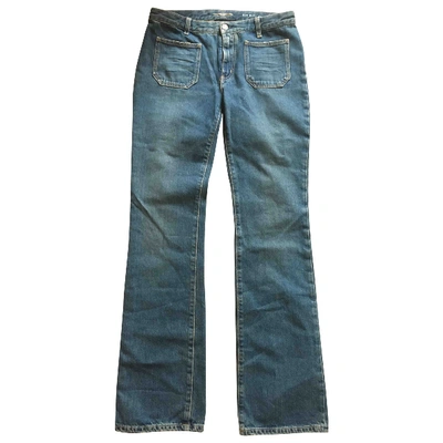 Pre-owned Saint Laurent Straight Pants In Blue