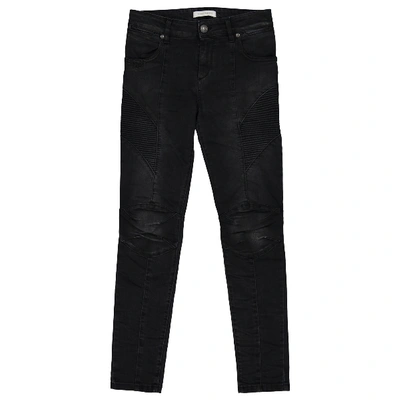 Pre-owned Balmain Slim Jeans In Black