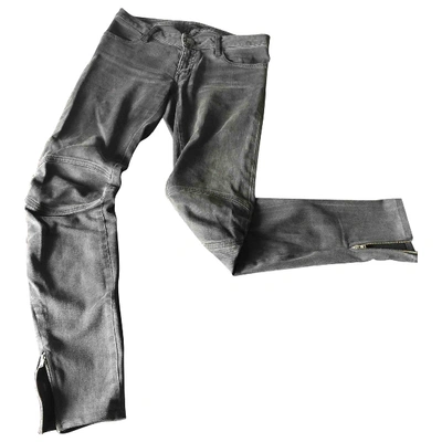 Pre-owned Maje Slim Pants In Grey