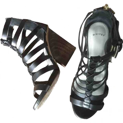 Pre-owned Maiyet Leather Sandal In Black