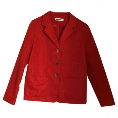 Pre-owned Jil Sander Red Synthetic Jacket