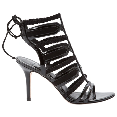 Pre-owned Brian Atwood Patent Leather Sandals In Black