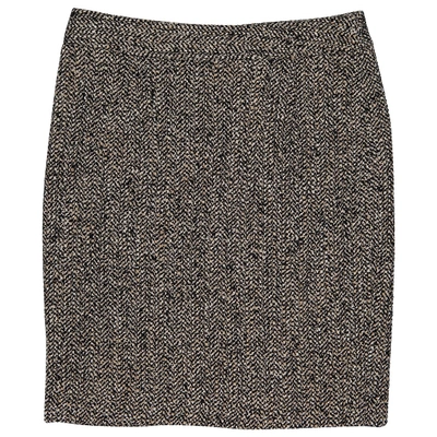 Pre-owned Valentino Wool Mini Skirt In Grey