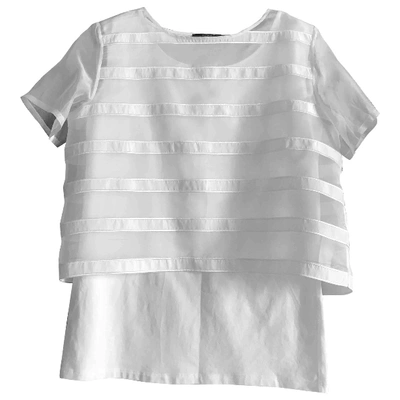 Pre-owned Max Mara White Synthetic Top