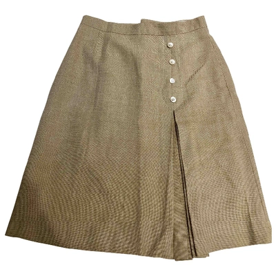Pre-owned Paul & Joe Wool Mid-length Skirt In Beige