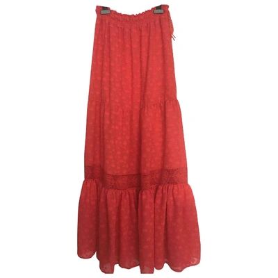 Pre-owned Blumarine Maxi Skirt In Red