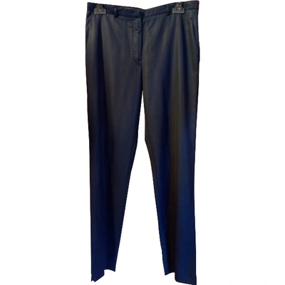 Pre-owned Jil Sander Wool Trousers In Blue