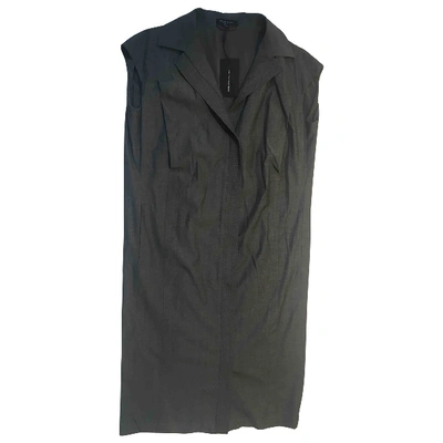 Pre-owned Narciso Rodriguez Wool Mid-length Dress In Grey