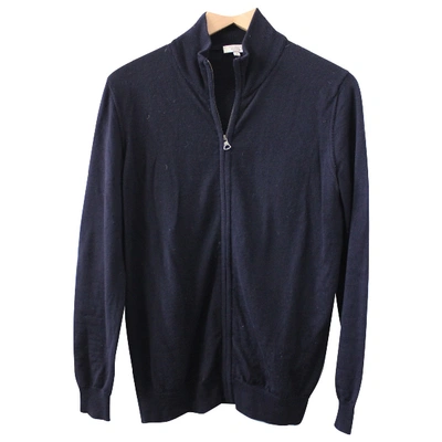 Pre-owned Aigle Wool Cardigan In Navy