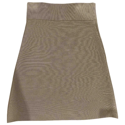 Pre-owned Chloé Wool Mini Skirt In Beige