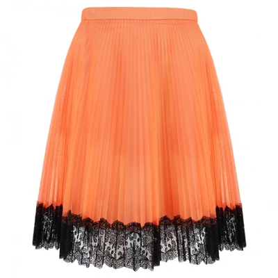 Pre-owned Christopher Kane Silk Mini Skirt In Orange