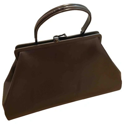 Pre-owned Gianfranco Lotti Leather Handbag In Green
