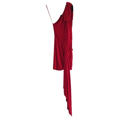 Pre-owned Alexandre Vauthier Mini Dress In Red