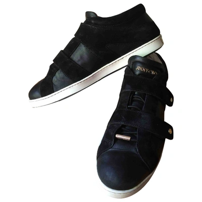 Pre-owned Jimmy Choo Leather Trainers In Black