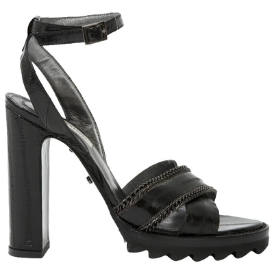 Pre-owned Dorothee Schumacher Leather Sandals In Black