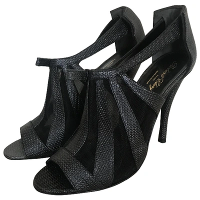Pre-owned Robert Clergerie Sandals In Anthracite
