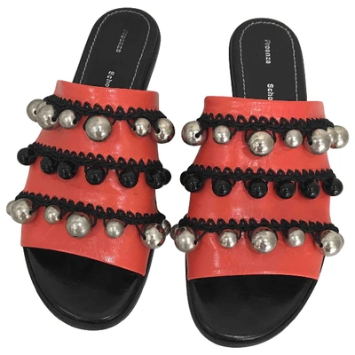Pre-owned Proenza Schouler Leather Mules In Red