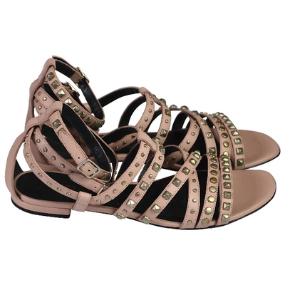 Pre-owned Saint Laurent Leather Sandals In Pink