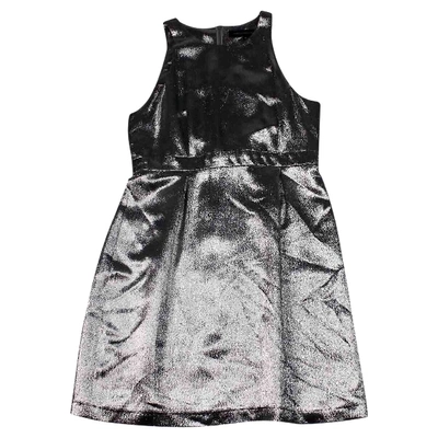 Pre-owned French Connection Silk Mini Dress In Silver