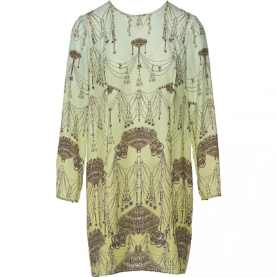 Pre-owned Matthew Williamson Silk Mid-length Dress In Green