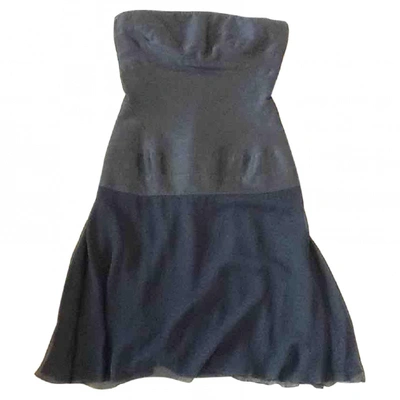 Pre-owned Versus Silk Mini Dress In Black