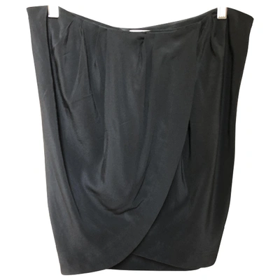 Pre-owned Maje Silk Mini Skirt In Black