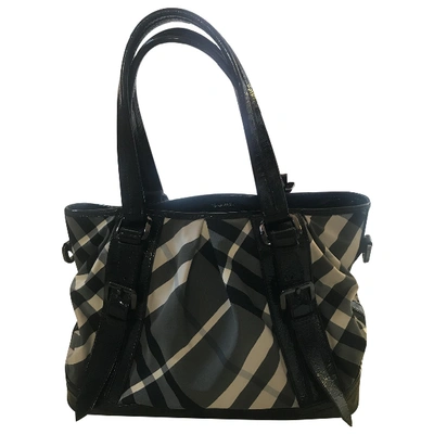 Pre-owned Burberry Cloth Handbag In Black