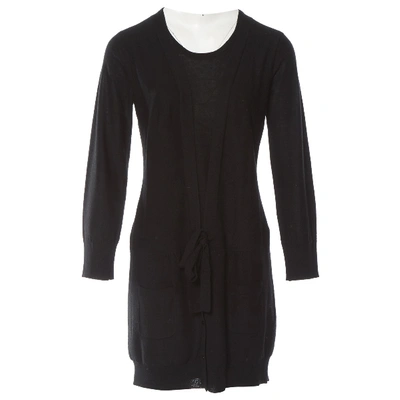 Pre-owned Paule Ka Wool Mid-length Dress In Black