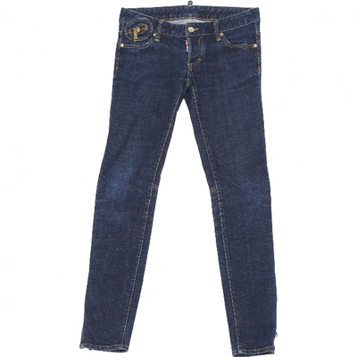Pre-owned Dsquared2 Slim Pants In Blue