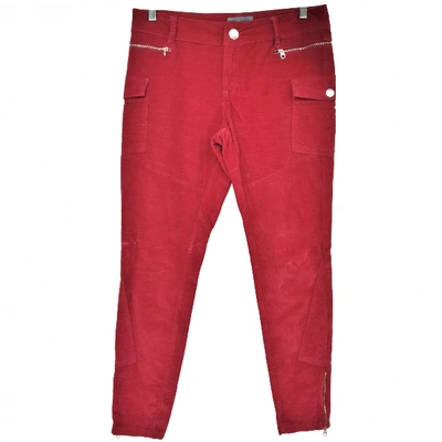 Pre-owned Ted Baker Velvet Trousers In Red