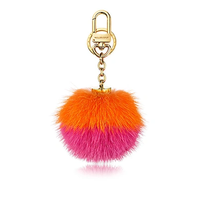 Louis Vuitton Fluo Bubble Bb Bag Charm & Key Holder In Orange