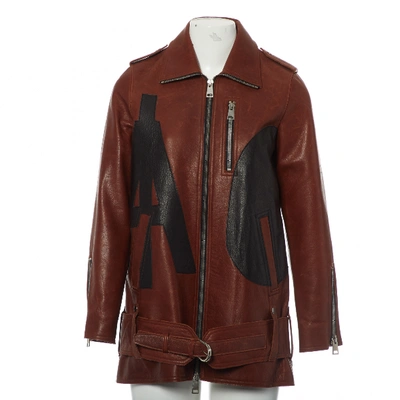 Pre-owned Aalto Leather Jacket In Brown