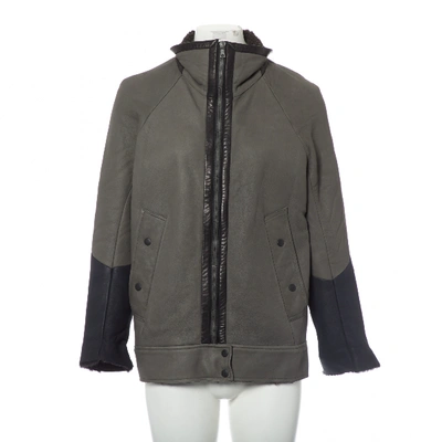 Pre-owned Rag & Bone Leather Jacket In Grey