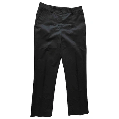 Pre-owned Miu Miu Straight Pants In Black