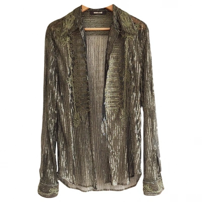 Pre-owned Roberto Cavalli Lace Shirt In Gold