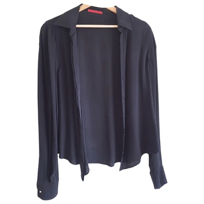 Pre-owned Carolina Herrera Silk Shirt In Black