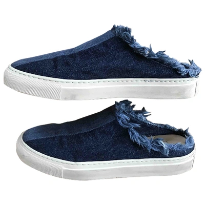 Pre-owned Ports 1961 Cloth Trainers In Blue